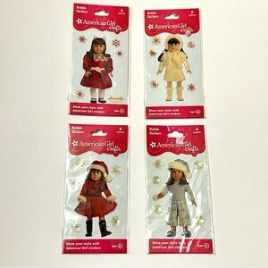Lot of 4 American Girl Crafts Bubble Stickers Samantha Winter Christmas